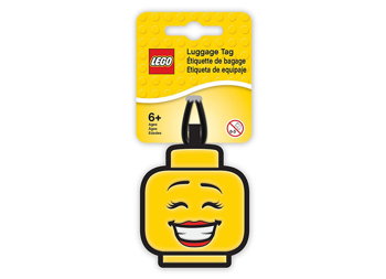 Eticheta bagaje cap minifigurina fata lego, Lego