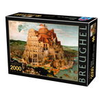 Puzzle Pieter Bruegel cel Bătrân, Turnul Babel - Puzzle adulți, 2000 piese, D-Toys