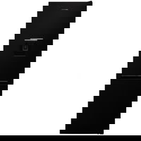 Combina frigorifica Heinner HC-V2701BKWDE++, 268 l, Less frost, Clasa E, Control mecanic, Dozator de apa, Iluminare LED, H 170 cm, Negru, Heinner