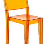 Scaun Kartell La Marie design Philippe Starck, portocaliu pal transparent