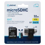 Card memorie PLATINET MICRO SD CARD 32GB OTG/CARD READER/ADAPTOR PL