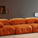 Canapea 3 locuri, Bubble - portocaliu, HomeLand