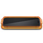 Set 2 folii sticla cu sistem de montare Case friendly Spigen ALM Glass FC compatibila cu iPhone 15 Pro Black, Spigen