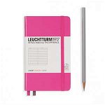 Agendă nedatată Leuchtturm Pocket (A6): New Pink, pagini liniate (Agende Leuchtturm de buzunar, coperă cartonată)