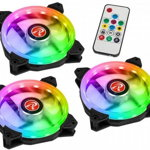 Ventilator Iris 12 Rainbow A-RGB Three Fan Pack, Raijintek