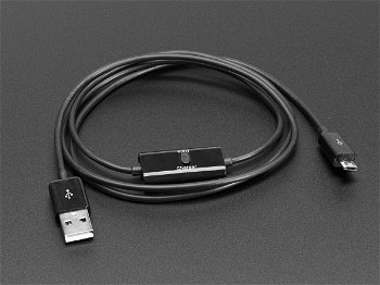 Cablu USB Micro B cu intrerupator pentru semnalul de date, Adafruit