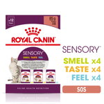 Hrana umeda pentru pisici,Royal Canin, Sensory, Mix pack, in sos,12 x 85g