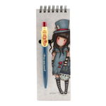 Carnet cu pix Gorjuss The Hatter 19.5 x 7 cm 799gj10