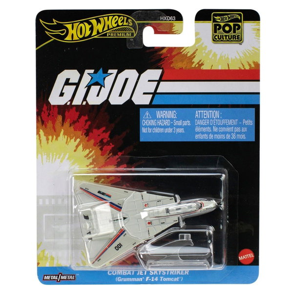 Avion metalic, Hot Wheels Premium, Pop Culture, GI JOE Combat Jet Skystriker, JBL77, Hot Wheels