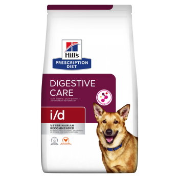 HILL'S Prescription Diet i/d Digestive Care, Pui, dietă veterinară câini, hrană uscată, sistem digestiv, 4kg, Hill's Prescription Diet