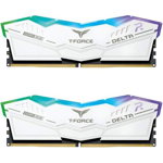 Memorie T-Force Delta RGB White 32GB (2x16GB) DDR5 5600MHz Dual Channel Kit, Team Group