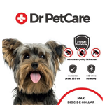 Dr PetCare MAX Bio Cide Collar zgarda protectie impotriva puricilor si insectelor, pentru caini de rasa mica 38 cm, DR PETCARE