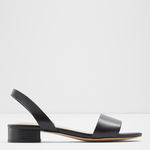 Aldo, Sandale slingback de piele Doredda, Negru, 6.5