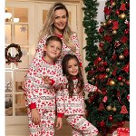Haine de Craciun Set Mama Copil Pijamale Craciun Jingle 1