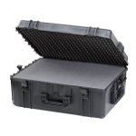 Max MAX620H250STR IP67 Rated Waterproof Durable Watertight Equipment Photography with Hard Carry Pull Handle Plastic Transit Case/Pick and Pluck Foam/Flight Case Tool Box