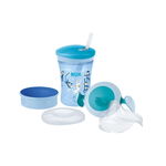 NUK Evolution All In 1, Set Cani invatare, albastru, 6 luni+, 230ml, NUK