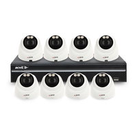 Sistem supraveghere IP interior Acvil Full Color ACV-FC-B8INT30-4M-A-IP, 8 camere, 4 MP, lumina alba 30 m, 2.8 mm, slot card, microfon, Acvil