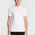 Tommy Jeans polo de bumbac culoarea albastru marin, neted, DM0DM15370, Tommy Jeans