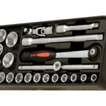 Modul PVC cu 23 capete chei tubulare-accesorii 1/2” DH 23 scule, Mob&Ius