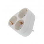 
Stecher Triplu cu Contact Protectie, 3 X Schuko, Forma Triunghi, Well
