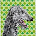 Caroline`s Treasures Scottish Deerhound Lucky Shamrock St Patrick`s Day Mouse Pad, Hot Pad sau Trivet Multicolore Large, 