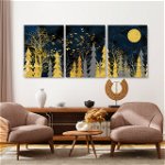 Set tablouri canvas - Golden forest, 