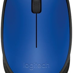 LOGITECH M171 Mouse right and left-handed wireless 2.4 GHz USB wireless receiver black blue