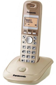 Telefon Fix Panasonic KX-TG2511PDJ, display LCD, memorie 50 numere, 5 melodii (Bej), Panasonic