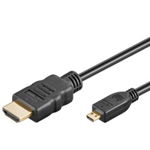 Cablu HDMI tata - micro HDMI tata HighSpeed Ethernet contacte aurite 2m VE-CABLE-HDMIA-HDMID/ENG-2.0