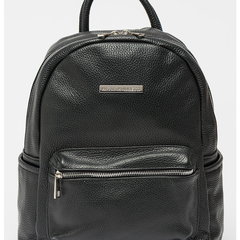 Antonia Moretti, Rucsac de piele cu buzunare multiple, Negru
