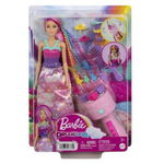 Papusa - Barbie Dreamtopia - Barbie cu aparat de coafat, Mattel