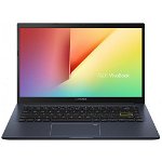 Laptop ultraportabil ASUS VivoBook 14 X413EA cu procesor Intel® Core™ i7-1165G7 pana la 4.70 GHz, 14", Full HD, 8GB, 512GB SSD, Intel Iris Xᵉ Graphics, No OS, Bespoke Black