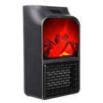 Aeroterma portabila Flame Heater 500 W, 2 niveluri temperatura, display digital, telecomanda, Tenq.ro