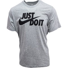 Nike, Tricou de bumbac cu logo Swoosh, Negru, Gri, 2XL Nike, Tricou de bumbac cu logo Swoosh, Negru, Gri, 2XL