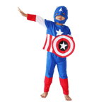 Costum Captain America pentru copii marime M pentru 5 - 7 ani, IdeallStore