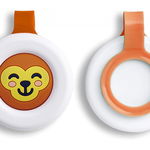 Clips impotriva tantarilor pentru copii MOSQUITO, plastic, lavanda, alb/maro
