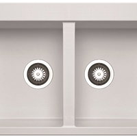 Chiuveta Pyramis ALAZIA 2B SNOW, din granit, 2 cuve, gol de incastrare 80 cm, alb Chiuveta Pyramis ALAZIA 2B SNOW, din granit, 2 cuve, gol de incastrare 80 cm, alb