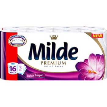 Hartie igienica Milde Relax Purple, 3 straturi, 16 role