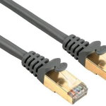 Hama CAT 5e Network Cable STP, gold-plated, shielded, grey, 7.50 m 41897