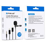 Microfon tip lavaliera PU425 Puluz, Wired Condenser Recording, USB-C, Lungime 1.5m, Negru, PULUZ