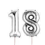 Pachet majorat cifra 1 si 8 18 ani cu heliu 66cm, Balloon4Party