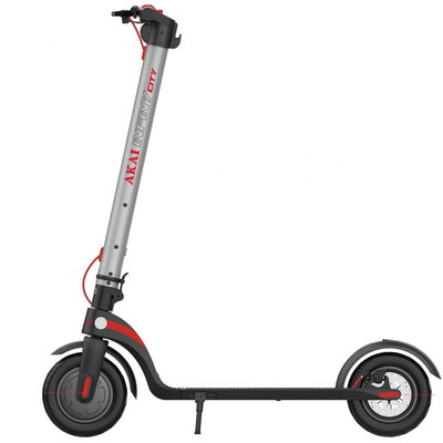 Trotineta electrica Akai Infiny City, Baterie detasabila, Autonomie pana la 25 Km, motor 350 W, Frana Disc, Negru
