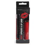 Set ruj lichid si creion de buze Magic Studio Shiny Lipgloss & Lip Liner, rosu deschis, Magic Studio