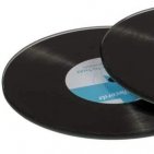 Coasters Vinyl Retro sticla