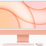 All-In-One PC Apple iMac 24 inch 4.5K Retina, Procesor Apple M1, 8GB RAM, 512GB SSD, 8 core GPU, Mac OS Big Sur, INT keyboard, Orange