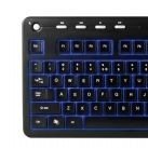 Tastatura multimedia A4TECH iluminata, USB , wired cu 104 taste inscriptionate laser si 4 taste multimedia
