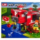 Set de constructie LW, Lumea Minecraft - Cainele Rosu, 310 piese tip lego, OEM