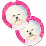 Caroline`s Treasures Roz Bichon Frise Set de 2 Cupa Titular Car Coasters Large, 