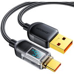 Fast Charging Cable 66W USB-C Joyroom S-AC066A16 (Black), JOYROOM