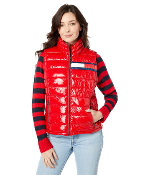Imbracaminte Femei Tommy Jeans Puffer Vest Crimson, Tommy Jeans